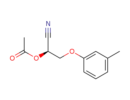 Molecular Structure of 113080-09-4 (Propanenitrile, 2-(acetyloxy)-3-(3-methylphenoxy)-, (S)-)