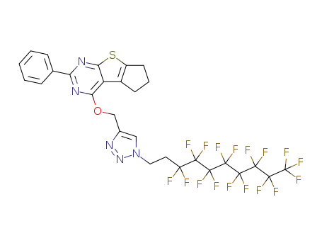 2-phenyl-4-({(1-(3,3,4,4,5,5,6,6,7,7,8,8,9,9,10,10,10heptadecafluorodecyl)-1H-1,2,3-triazol-4-yl)methyl}oxy)-6,7-dihydro-5H-cyclopenta[4,5]thieno[2,3-d]pyrimidine