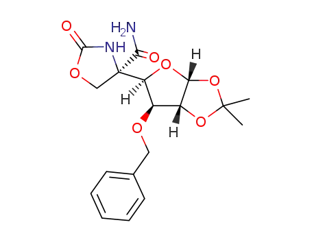 (4R)-4-carbamoyl-4-[(4R)-3-O-benzyl-1,2-O-isopropylidene-β-L-threofuranos-4-C-yl]-oxazolidin-2-one