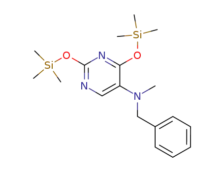 Benzyl-(2,4-bis-trimethylsilanyloxy-pyrimidin-5-yl)-methyl-amine