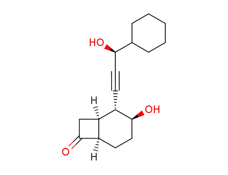 (1S,2R,3S,6R)-2-((S)-3-Cyclohexyl-3-hydroxy-prop-1-ynyl)-3-hydroxy-bicyclo[4.2.0]octan-7-one