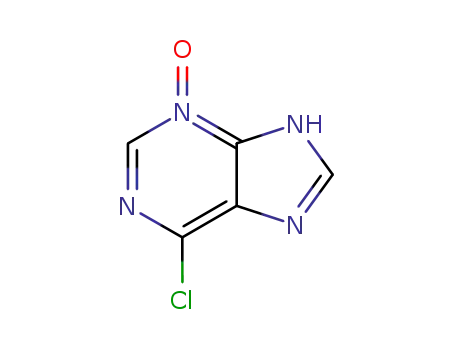 Molecular Structure of 19765-60-7 (6-Chloropurine 3-oxide)