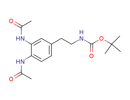4-<2-(N-tert-butoxycarbonyl)aminoethyl>-1,2-diacetamidobenzene