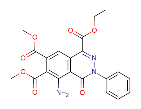 1-ethyl-6,7-dimethyl-5-amino-4-oxo-3-phenyl-3,4-dihydrophthalazine-1,6,7-tricarboxylate