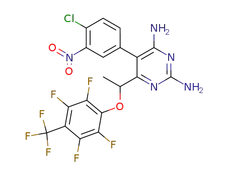 2,4-diamino-5-(4-chloro-3-nitrophenyl)-6-<<1-(2,3,5,6-tetrafluoro-4-trifluoromethyl)phenoxy>ethyl>pyrimidine