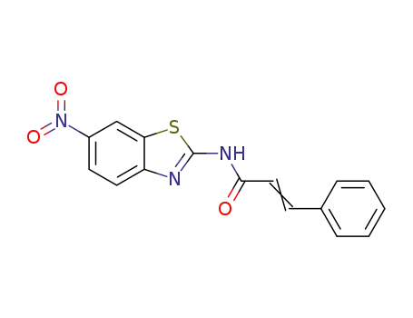 6-nitro-[3-phenyl-prop-2-eneamido]benzothiazole