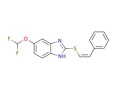 Molecular Structure of 1222462-01-2 (5-(difluoromethoxy)-2-(styrylthio)-1H-benzo[d]imidazole)