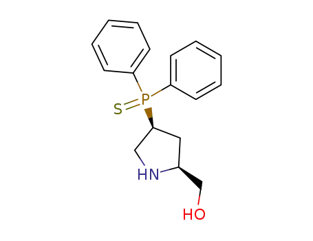Molecular Structure of 178159-01-8 ([(2S,4S)-4-(Diphenyl-phosphinothioyl)-pyrrolidin-2-yl]-methanol)