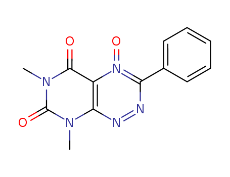 Pyrimido(5,4-e)-1,2,4-triazine-5,7(6H,8H)-dione, 6,8-dimethyl-3-phenyl-, 4-oxide