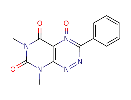 Molecular Structure of 41661-91-0 (6,8-dimethyl-3-phenylpyrimido[5,4-e][1,2,4]triazine-5,7(6H,8H)-dione 4-oxide)