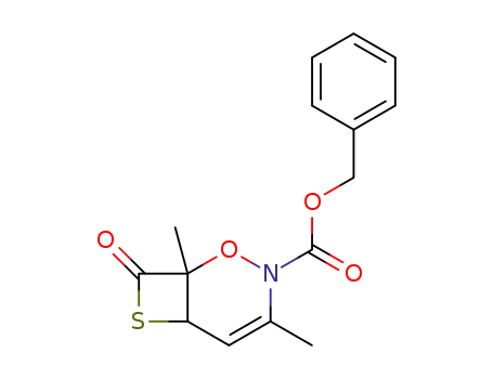 2-Oxa-7-thia-3-azabicyclo[4.2.0]oct-4-ene-3-carboxylic acid,
1,4-dimethyl-8-oxo-, phenylmethyl ester