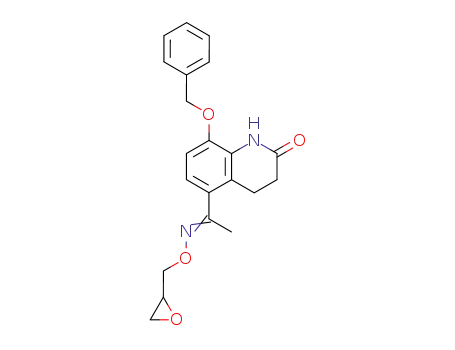 2(1H)-Quinolinone,
3,4-dihydro-5-[1-[(oxiranylmethoxy)imino]ethyl]-8-(phenylmethoxy)-