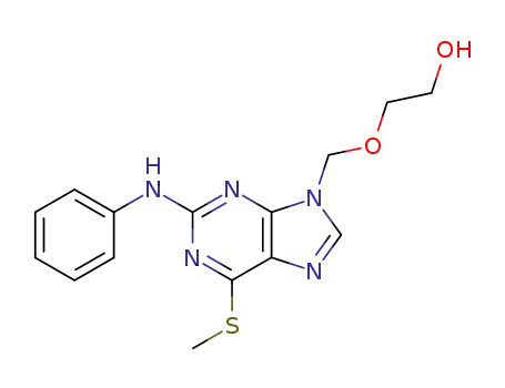 9-(2-hydroxyethoxy)methyl-2-phenylamino-6-methylthiopurine