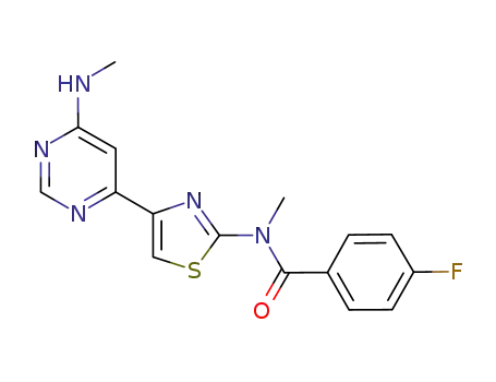 4-Fluoro-N-methyl-N-(4-(6-(methylamino)pyrimidin-4-yl)-1,3-thiazol-2-yl)benzamide