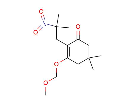 Molecular Structure of 171112-75-7 (5,5-Dimethyl-3-<(methoxymethyl)oxy>-2-(2-methyl-2-nitropropyl)-2-cyclohexen-1-one)