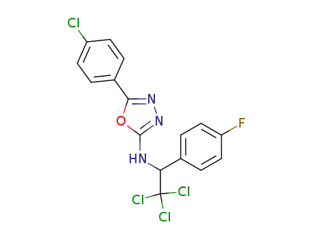 [5-(4-Chloro-phenyl)-[1,3,4]oxadiazol-2-yl]-[2,2,2-trichloro-1-(4-fluoro-phenyl)-ethyl]-amine