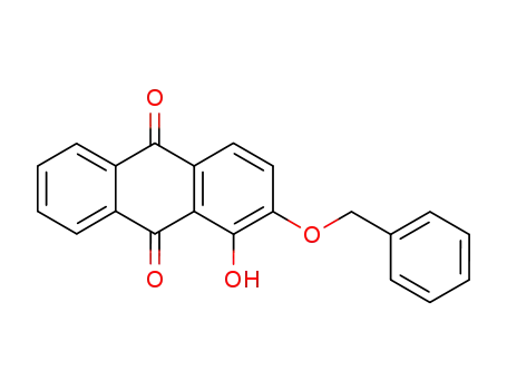 Molecular Structure of 22516-62-7 (9,10-Anthracenedione, 1-hydroxy-2-(phenylmethoxy)-)