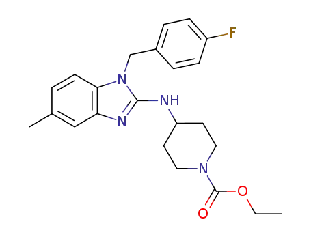 1-Piperidinecarboxylic acid,
4-[[1-[(4-fluorophenyl)methyl]-5-methyl-1H-benzimidazol-2-yl]amino]-,
ethyl ester