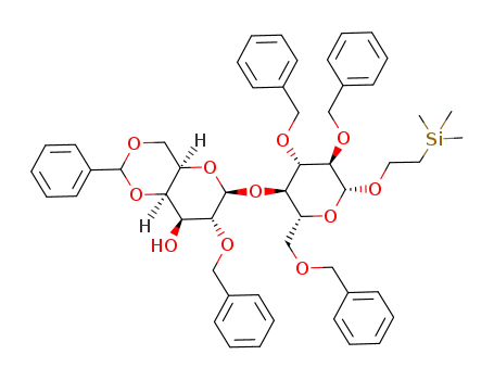 2-(Trimethylsilyl)ethyl O-(2-O-benzyl-4,6-O-benzylidene-β-D-galactopyranosyl)-(1->4)-2,3,6-tri-O-benzyl-β-D-glucopyranoside