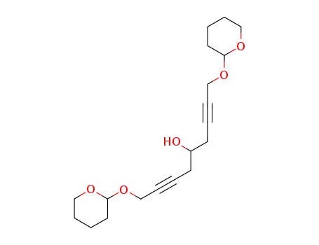 Molecular Structure of 122951-71-7 (2,7-Nonadiyn-5-ol, 1,9-bis[(tetrahydro-2H-pyran-2-yl)oxy]-)