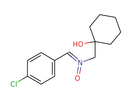 Molecular Structure of 63829-62-9 (Cyclohexanol, 1-[[[(4-chlorophenyl)methylene]oxidoamino]methyl]-)