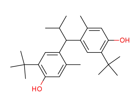 Molecular Structure of 1843-24-9 (Phenol, 4,4'-(2-methylpropylidene)bis[2-(1,1-dimethylethyl)-5-methyl-)