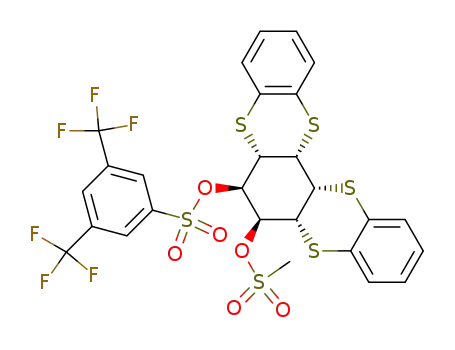DL-(1α,2α,3α,4α,5β,6β)-6-O-(Methylsulfonyl)-1,2:3,4-bis-S-(1,2-phenylen)-1,2,3,4-tetrathio-1,2,3,4,5,6-cyclohexanhexol-5-<3,5-bis(trifluormethyl)benzolsulfonat>