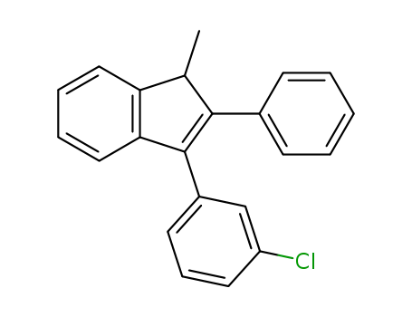 Molecular Structure of 95532-92-6 (1H-Indene, 3-(3-chlorophenyl)-1-methyl-2-phenyl-)