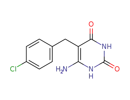 Molecular Structure of 73908-08-4 (5-(4-chlorobenzyl)-6-aminouracil)