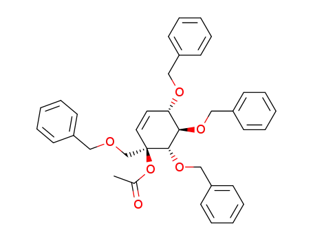 1D-(1,3/2,4)-1-O-acetyl-1-benzyloxymethyl-2,3,4-tri-O-benzyltetrahydroxycyclohex-5-ene