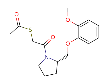 Ethanethioic acid, S-(2-(2-((2-methoxyphenoxy)methyl)-1-pyrrolidinyl)-2-oxoethyl) ester, (R)-