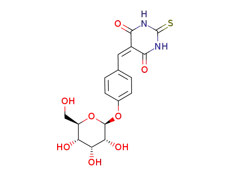 Molecular Structure of 950768-59-9 (5-[4-(β-D-allopyranosyloxy)benzylidene]-2-thiobarbituric acid)