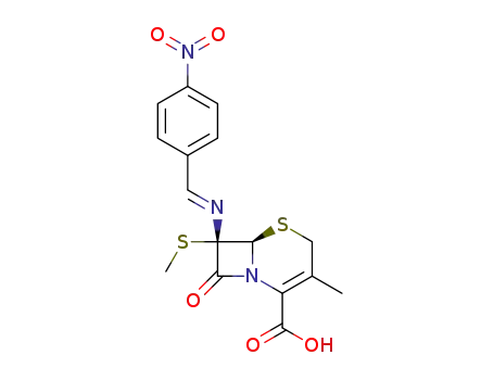 (6R,7S)-7-methylthio-7-(4-nitrobenzylidene)amino-3-methylceph-3-em-4-carboxylic acid