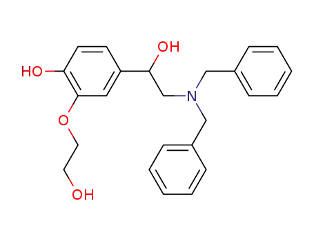 Molecular Structure of 63437-13-8 (Benzenemethanol,
a-[[bis(phenylmethyl)amino]methyl]-4-hydroxy-3-(2-hydroxyethoxy)-)
