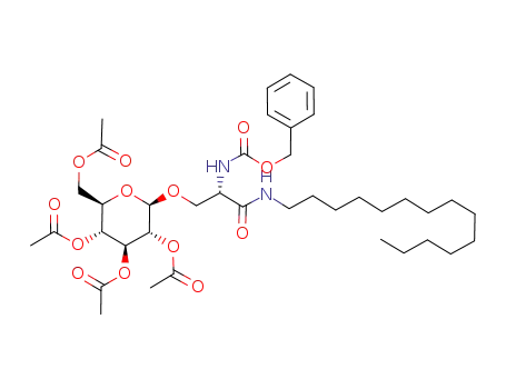 N-benzyloxycarbonyl-O-(2,3,4,6-tetra-O-acetyl-β-D-glucopyranosyl)-L-serine myristylamide