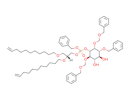 benzyl 3-[1,2-di-(10-undecenyl)-sn-glyceryl] 1-O-(2,6-di-O-benzoxymethyl-3-O-benzyl-D-myo-inosityl) phosphate
