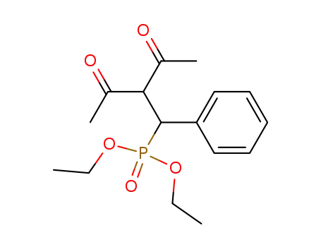 Molecular Structure of 109262-52-4 (Phosphonic acid, (2-acetyl-3-oxo-1-phenylbutyl)-, diethyl ester)