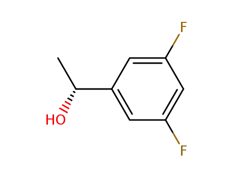 Molecular Structure of 575488-42-5 (Benzenemethanol, 3,5-difluoro-alpha-methyl-, (-)- (9CI))