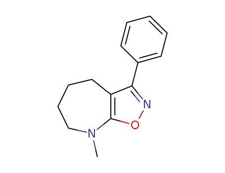 Molecular Structure of 104739-51-7 (4H-Isoxazolo[5,4-b]azepine, 5,6,7,8-tetrahydro-8-methyl-3-phenyl-)