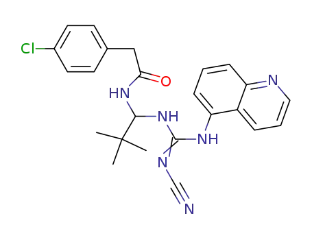 2-(4-chlorophenyl)-N-(1-{[(cyanoimino)(5-quinolinylamino)methyl]amino}-2,2-dimethylpropyl)acetamide