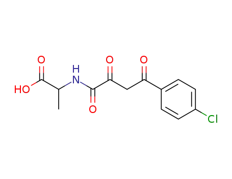 Molecular Structure of 121275-51-2 (2-[4-(4-Chloro-phenyl)-2,4-dioxo-butyrylamino]-propionic acid)