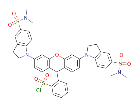 2-[3,6-Bis-(5-dimethylsulfamoyl-2,3-dihydro-indol-1-yl)-9H-xanthen-9-yl]-benzenesulfonyl chloride