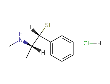 Molecular Structure of 2784-28-3 ((1R,2S)-2-(methylamino)-1-phenylpropane-1-thiol hydrochloride (1:1))