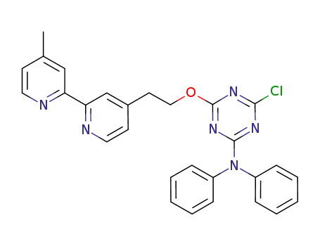 4-(2-(5-(4-methylpyridin-2-yl)pyridin-3-yl)ethoxy)-6-chloro-N,N-diphenyl-1,3,5-triazin-2-amine