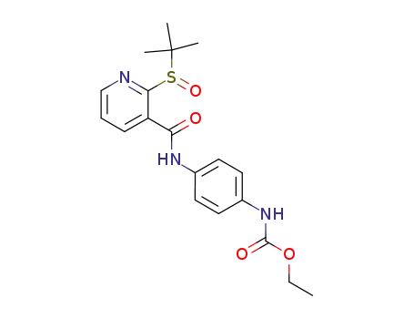 (4-{[2-(2-Methyl-propane-2-sulfinyl)-pyridine-3-carbonyl]-amino}-phenyl)-carbamic acid ethyl ester