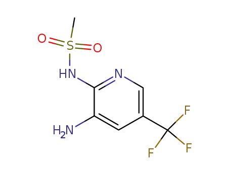 Molecular Structure of 141284-81-3 (Methanesulfonamide, N-[3-amino-5-(trifluoromethyl)-2-pyridinyl]-)