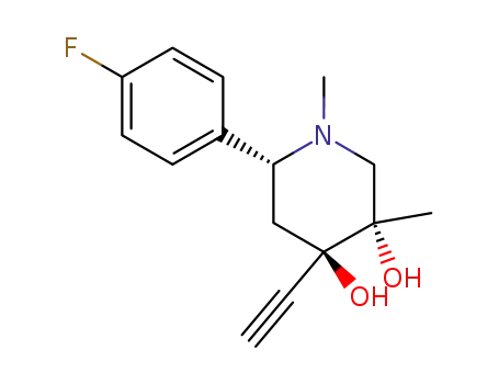 3,4-Piperidinediol, 1,3-dimethyl-4-ethynyl-6-(4-fluorophenyl)-, (3-alpha,4-alpha,6-beta)-