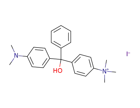 Molecular Structure of 84961-00-2 (Benzenaminium,
4-[[4-(dimethylamino)phenyl]hydroxyphenylmethyl]-N,N,N-trimethyl-,
iodide)