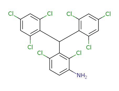 Molecular Structure of 178421-50-6 (3-[Bis-(2,4,6-trichloro-phenyl)-methyl]-2,4-dichloro-phenylamine)