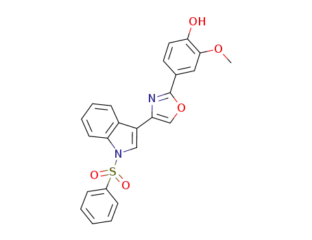 4-(1'-benzenesulfonylindol-3'-yl)-2-(4'-hydroxy-3'-methoxyphenyl)oxazole